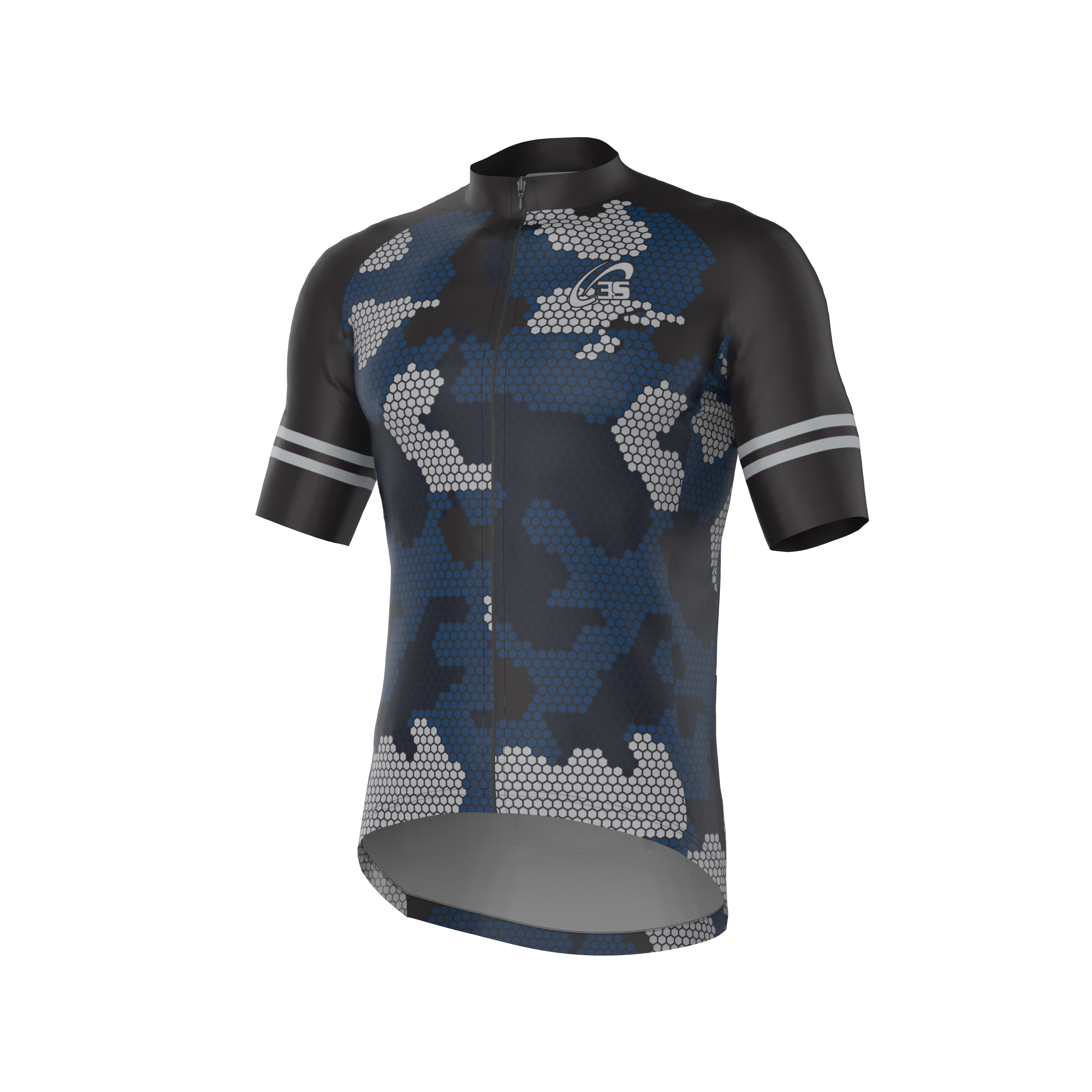 Pro Team Cycling Jersey - Camo Blue